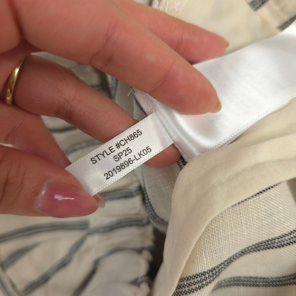 NWT J Crew Harbor Wide Leg pant striped linen Beachy Boho Resort Coastal Preppy - Picture 8 of 9